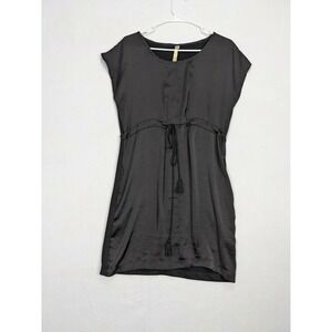 Uncle Frank Womens Dress Size XS Pockets Rope Belt Usa Polyester Black